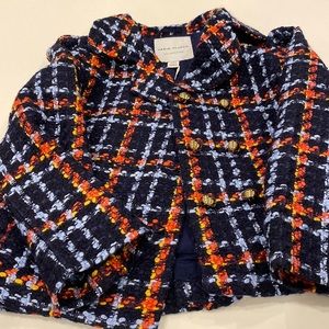 Multicolored tweed blazer